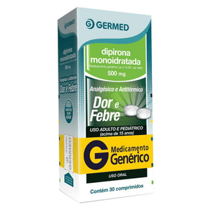 Dipirona Monoidratada 500mg - 30 Comprimidos Simples