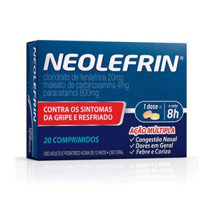 Neolefrin 800 + 4 + 20mg - 20 Comprimido Simples