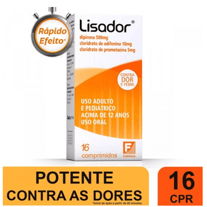 Lisador 500 + 10 + 5mg - Caixa com 16 Comprimidos