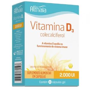 Vitamina D3 Colecalciferol 2000ui Althaia - 30 Cápsulas