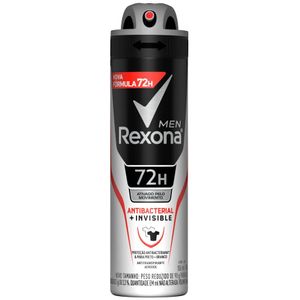 Desodorante Masculino Rexona Motionsense Antibacterial Invisible Aerosol, 150ml