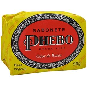 Sabonete Phebo Tradicional odor de rosas, barra, 1 unidade com 90g