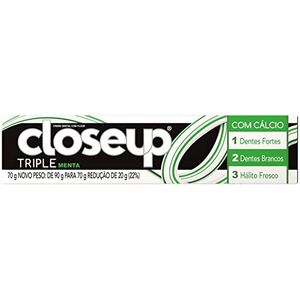 Creme Dental Closeup Triple Menta, 1 Unidade Menta Americana, 90g