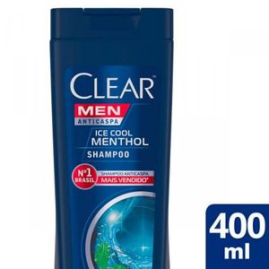 Shampoo Anticaspa Clear Men Ice Cool Menthol 400mL