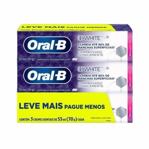 Creme Dental Oral-B 3d White Leve 3 Pague 2