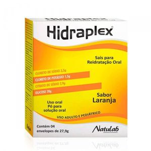 HIDRAPLEX SAIS PARA REIDRATAÇÃO ORAL SABOR LARANJA 4 ENVELOPES