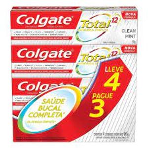 Creme Dental Colgate Total 12 Clean Mint Leve 4 e Pague 3, 90g Cada