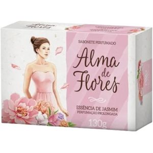 Sabonete Alma de Flores jasmim, barra, 1 unidade com 130g