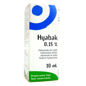 Hyabak 0,15% Solução Oftálmica 10ml