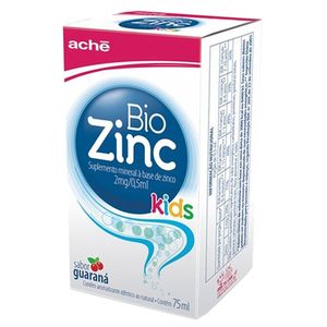 Biozinc Kids 2Mg/0,5Ml Solução Com 75mL Sabor Guaraná