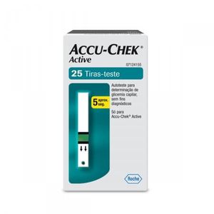 Tira Para Teste De Glicemia Accu-Chek Active Caixa 50 Unidades