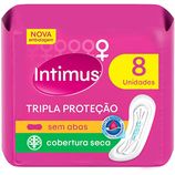 Absorvente Intimus Gel Tripla Protecao Cobertura Seca Sem Abas, 8 Unidades