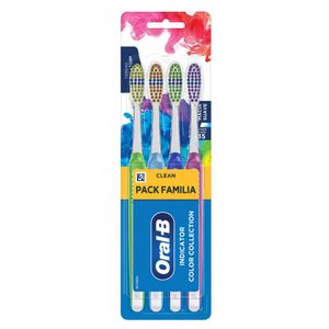 Escova Dental Indicator Oral-B Colors 4 Unidades color colection, com 4 unidades