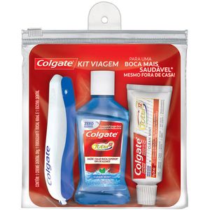 Kit Colgate Total 12 Viagem com 1 Pasta de Dente de 30g + 1 Escova de Dente + 1 Enxaguante Bucal de 60ml