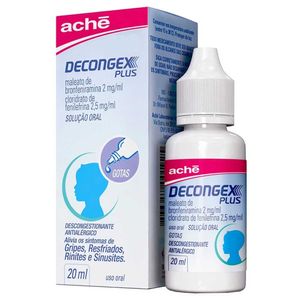 Decongex Plus 2 + 2.5mg/ml - 1 Solução Oral Gotas