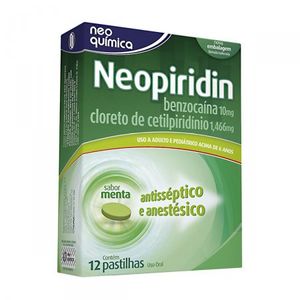 Neopiridin 10mg + 1.466mg Pastilha Sabor Menta - Caixa com 12 Pastilhas