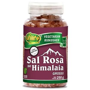 Sal Rosa do Himalaia Unilife Sal grosso, pote com 250g