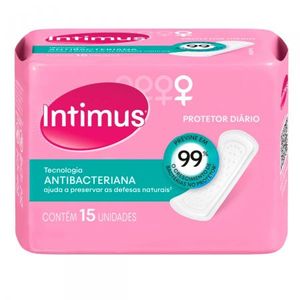 PROTETOR DIARIO INTIMUS DAYS ANTIBACTERIANO, SEM ABAS COM 15 UNIDADES