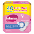 PROTETOR DIÁRIO SEM ABAS INTIMUS CUIDADO DIÁRIO PACOTE 40 UNIDADES LEVE MAIS PAGUE MENOS