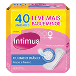 PROTETOR DIÁRIO SEM ABAS INTIMUS CUIDADO DIÁRIO PACOTE 40 UNIDADES LEVE MAIS PAGUE MENOS