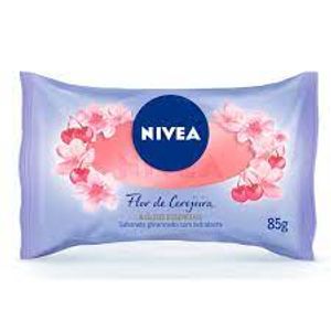 Sabonete Glicerinado Nivea flor de cerejeira e óleos essenciais, barra, 85g