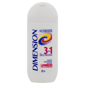 Shampoo Dimension 3 Em 1 Normais A Secos 200mL