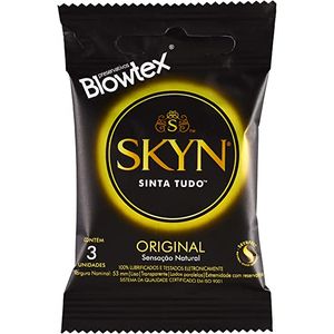 Preservativo Blowtex Skyn Normal, com 3 unidades