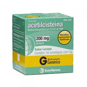 Acetilcisteina 200mg - 16 Envelopes de 5g