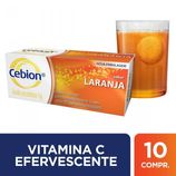 Cebion 1g Comprimido Efervescente Sabor Laranja   Tubo com 10 Comprimidos
