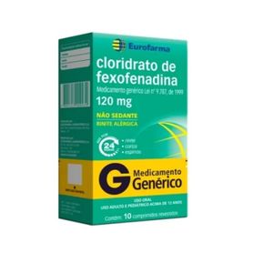 Cloridrato de Fexofenadina 120mg - 10 Comprimidos