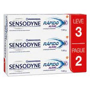 Creme Dental Sensodyne Rapido Alivio leve 3 e pague 2, 90g cada