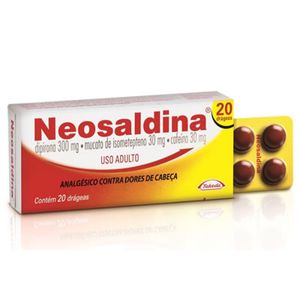 Neosaldina 300MG + 30MG + 30MG Comprimido revestido - Caixa com 20 Drágeas