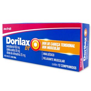 Dorilax DT 450MG + 50MG + 35MG Comprimido - Caixa com 12 Comprimidos