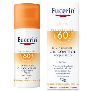 Protetor Solar Facial FPS60 Eucerin Oil Control para Peles Oleosas 52g