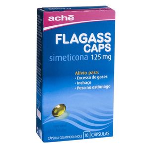 Flagass 125mg, caixa com 10 cápsulas