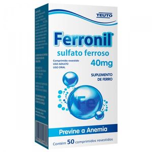 Ferronil 40mg - 50 Comprimidos Revestidos