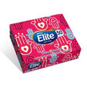 Lenço De Papel Folha Dupla Elite Softys 21,0Cm X 14,8Cm Caixa 50 Unidades