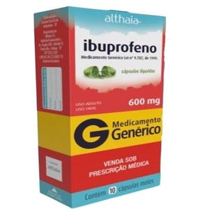 Ibuprofeno 600mg Cápsula mole - Caixa com 10 Cápsulas