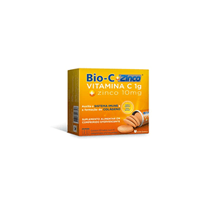 Bio-C + Zinco 1000mg + 10mg Comprimido efervescente - Tubo com 30 Comprimidos