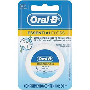 Fio Dental Oral-B Essential-Floss Menta, com Cera Essential Floss 50m