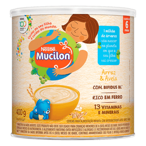 Cereal Infantil Mucilon Lata, Arroz e Aveia