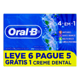 Pack Creme Dental Menta Fresca Oral-B Caixa 70G Cada Leve 6 Pague 5 Unidades