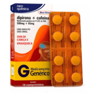 Dipirona + Cafeína 65MG + 500MG Comprimido - Caixa com 16 Comprimidos