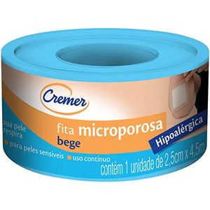 Fita Microporosa 2.5cm X 4.5m Bege Cremer