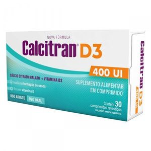 Calcitran D3 400UI Comprimido - 30 Comprimidos