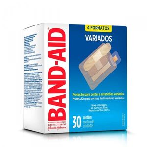 Band-Aid Curativo Transparente Formatos Variados 30 Unidades