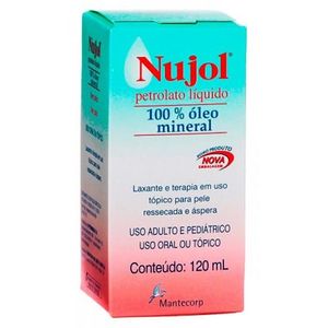 Nujol 120mL Óleo Mineral - Frasco com 120 mL