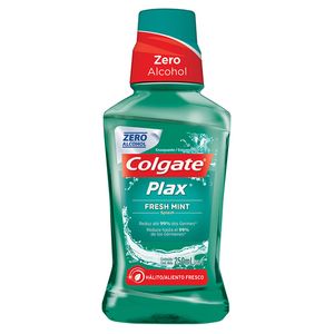 Enxaguante Bucal Anticárie Zero Álcool Fresh Mint Colgate Plax Frasco 250mL