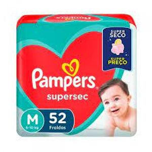 Fralda Pampers Supersec M - 52 unidades