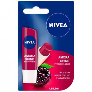 Protetor Labial Nivea Shine Protetor labial Nivea Amora Shine 4,8g